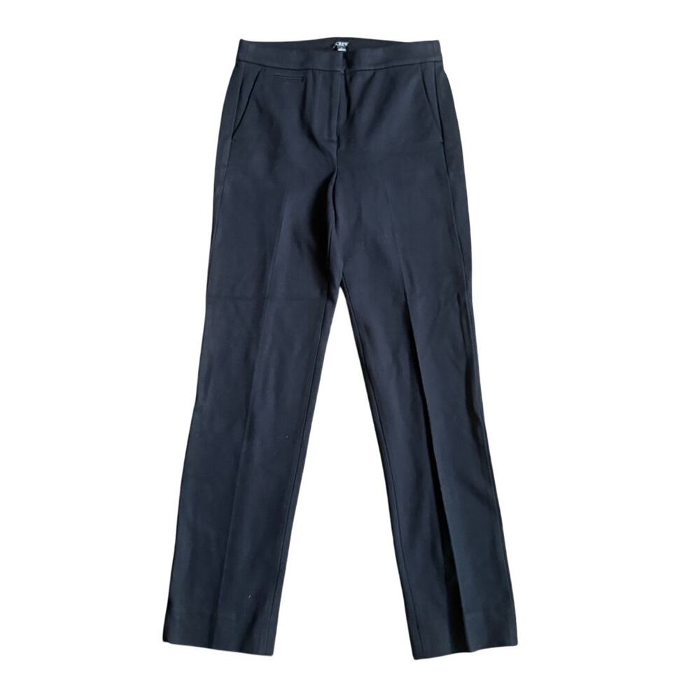 JCrew Going-Out Slim Crop Ankle Pants Black Stretch Dress Work Trousers Size 2